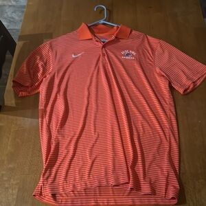 Nike Orange Striped Men's Polo Shirt